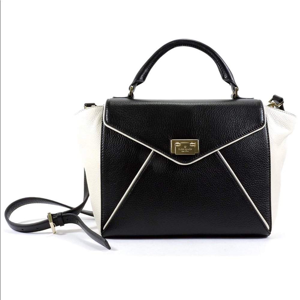 Kate Spade Wesley Place Laurel Satchel Black White